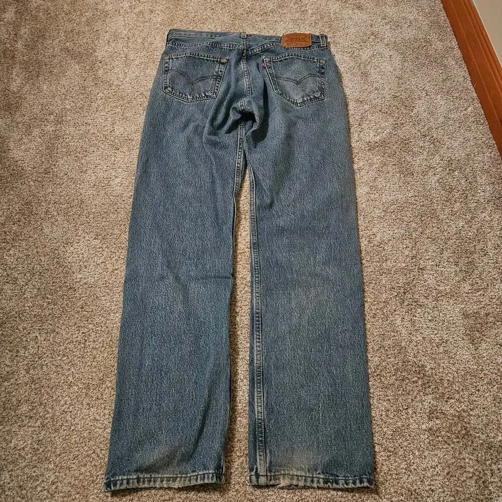 Levi's 501 Original Fit Jeans Size 32x34 Medium Wash Salt and Pepper Button Fly
